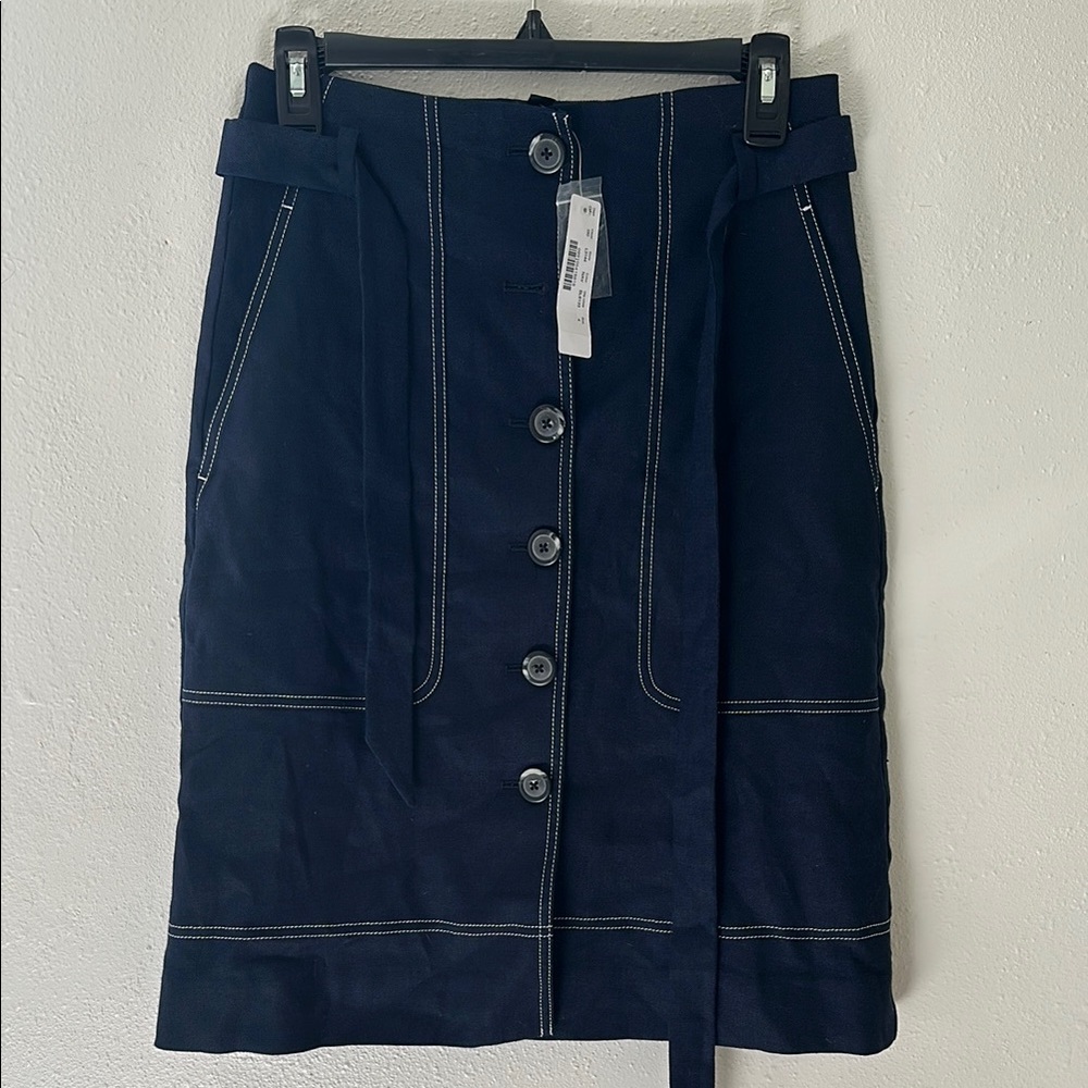 J. Crew Blue Pencil Skirt Knee-Length Casual